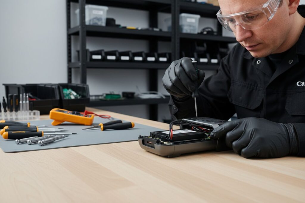 Akkutausch Werkstatt Sicherheit