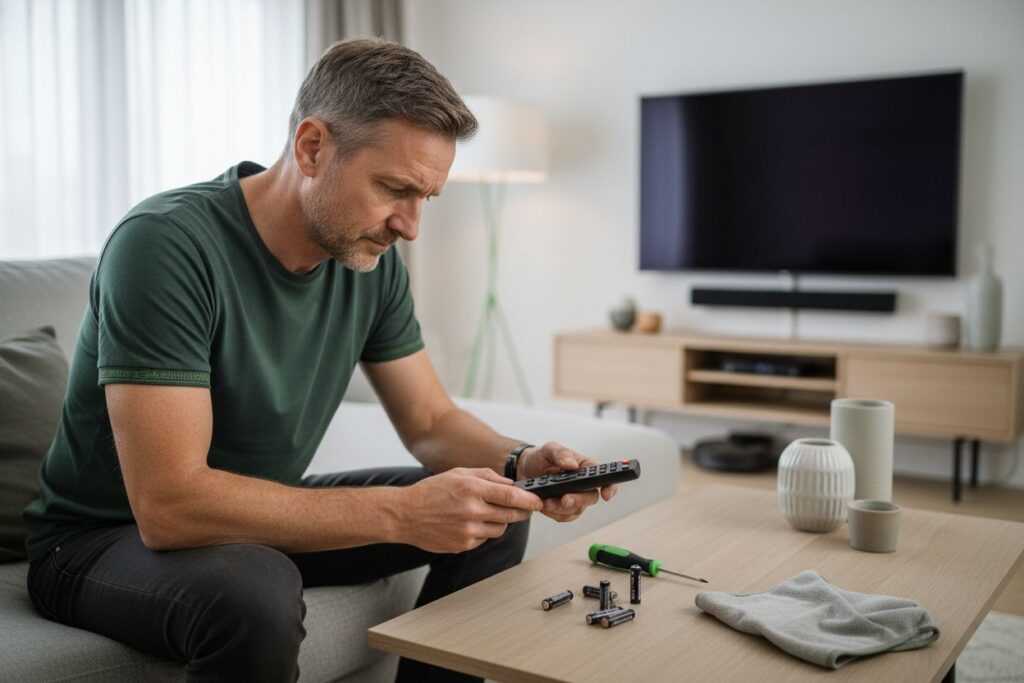 batteriewechsel wohnzimmer anwendung