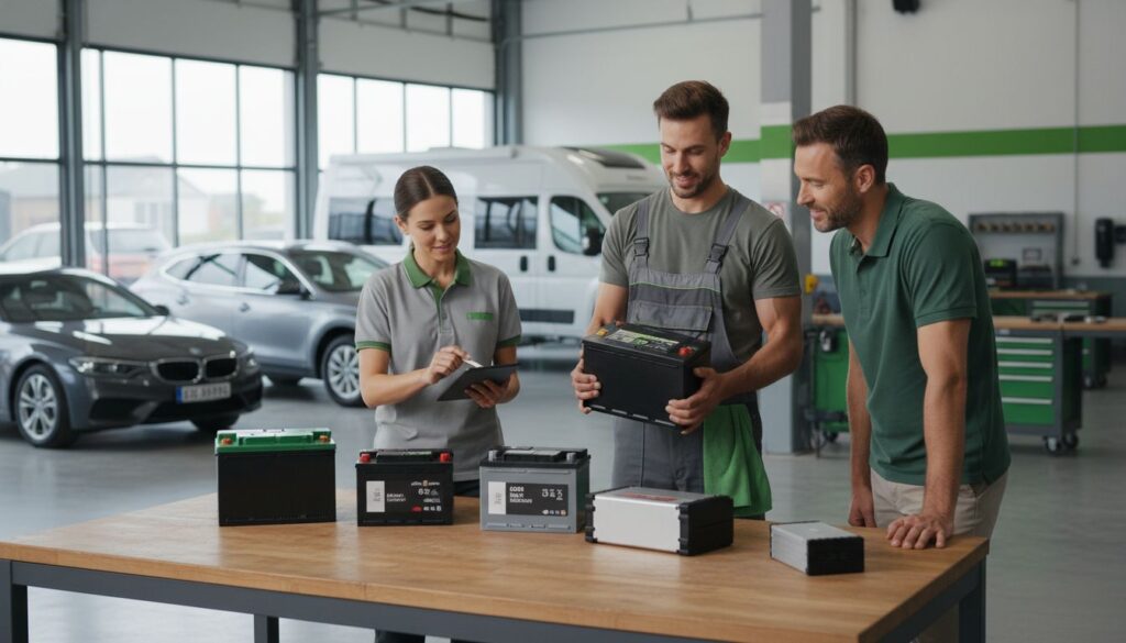 Autobatterien Beispiele Werkstatt