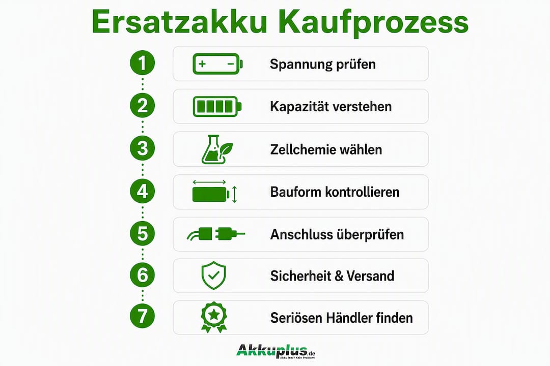 Schritt-für-Schritt-Übersicht: So finden Sie den passenden Ersatzakku
