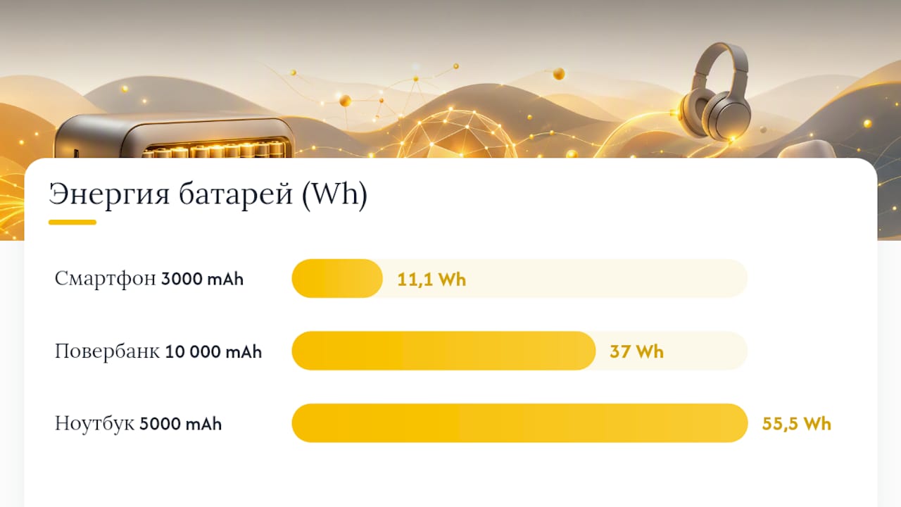 Формула перевода mAh в Wh: примеры расчёта — overview diagram