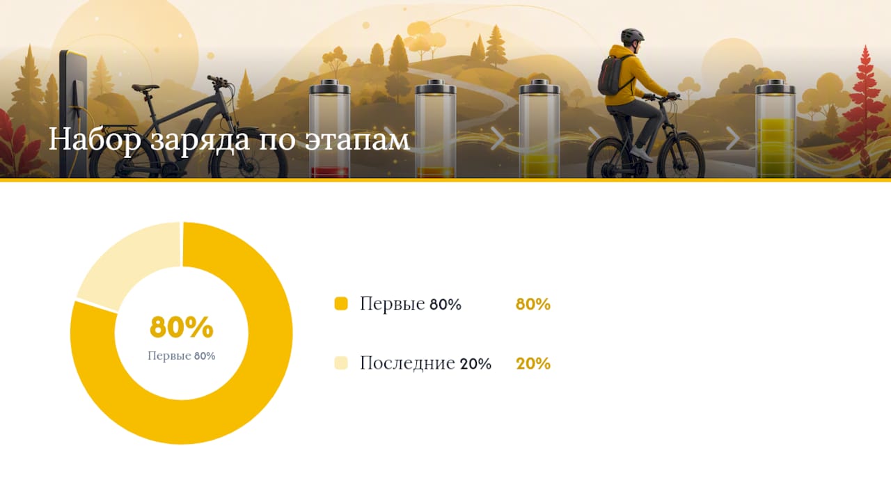 Время зарядки и замедление на последних процентах